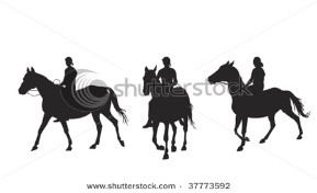 Girl riding horse bareback.