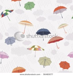 Rainy day-seamless pattern with umbrellas.