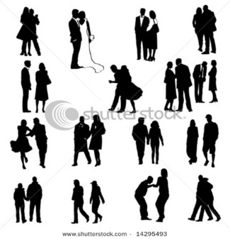 Couples, collection of silhouettes