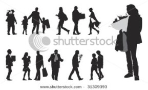 Shopper silhouettes collection for designers-vector format.