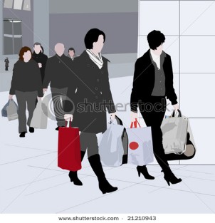 Shopping, vector illustration