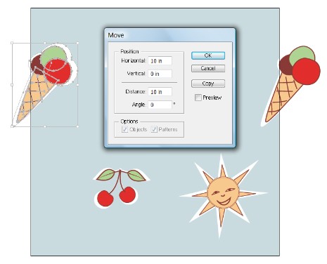 arranging pattern elements