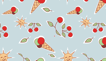 ice cream seamless pattern